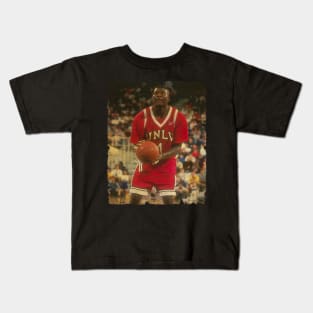 Larry Johnson - Vintage Design Of Basketball Kids T-Shirt